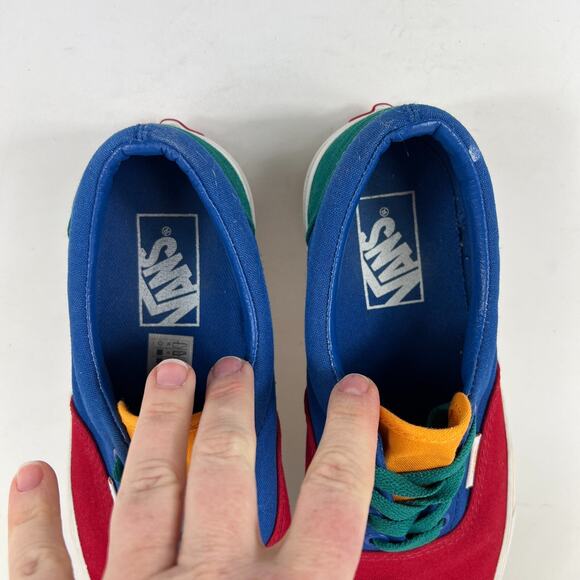 VANS Era Color Block Sneaker Women's 7 Blue Red Fabric Lace-Up Skateboard Shoes - Picture 11 of 12